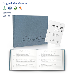 Myway 2026 Hot Sale Fabric Cover <strong>Memory</strong> Book for Funeral Guests to Sign in with Condolence <strong>Memory</strong> <strong>Table</strong> Sign for <strong>Wedding</strong> - Product Image 1