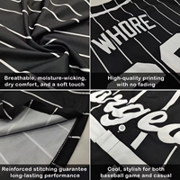 Chemise de baseball par sublimation Imprimer le nom de l'équipe Vêtements de sport à séchage rapide T-shirts personnalisés en jersey de baseball pour hommes