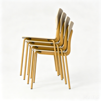 Chaise de salle à manger empilable ergonomique en bois courbé, moderne, avec logo et couleur de cadre personnalisés, directement de l'usine, pour écoles, hôtels, restaurants