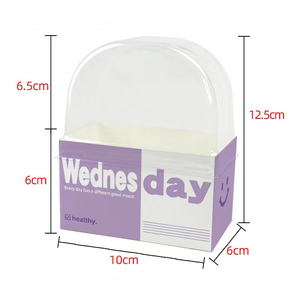 Boîte à sandwich en PET demi-<span class=keywords><strong>cercle</strong></span> avec couvercle <span class=keywords><strong>transparent</strong></span> de qualité alimentaire boîte blister de cuisson Burger logo personnalisé - Product Image 4