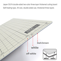 Tapis de découpe auto-cicatrisant double face OLFA A2, tapis d'artisanat double face, fournitures de bureau et scolaires, composite PVC 159B(A2)