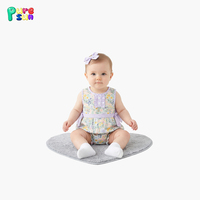 Puresun - Peleles de Verano para Bebé, 100% Algodón Suave, con Estampado Floral Personalizado, Sin Mangas, con Lazo, Precio al por Mayor, Bajo MOQ