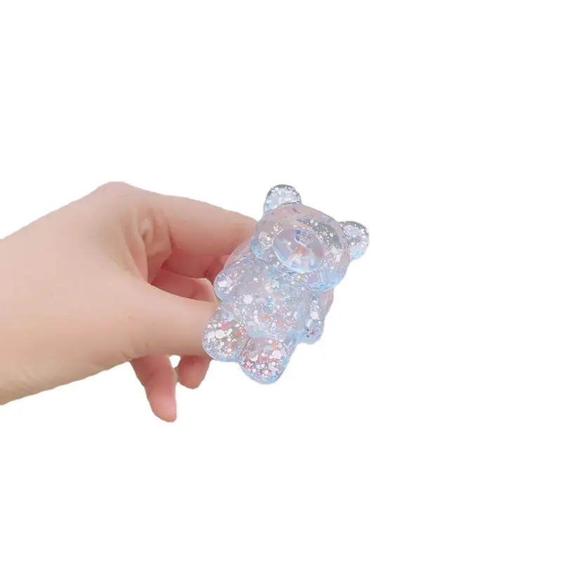 Bling Bear 3D Cute Cartoon Korea Phone Holder For IPhone 2022 popular phone Sockets Transparent Cell Phone Stand