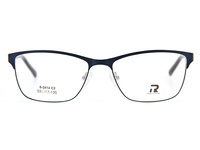 Lunettes optiques en acier inoxydable tendance pour femmes, forme œil de papillon bicolore avec diamant et logo personnalisé