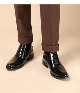 Chaussures Oxford pour hommes britanniques en cuir véritable imperméable, à bout fermé, faites à la main, pour mariage, formelles, décontractées, antidérapantes, avec boucles et sangles - Product Image 6