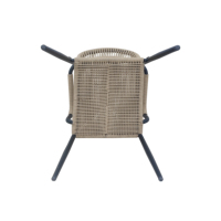de jardin gris meubles patio extérieur café facilement disponibles chaises de salle à manger en aluminium de corde en vente
