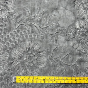 Tela de ramio teñida sucia de alta calidad, vestido bordado verde fino de verano, Túnica, ropa de estilo chino, tela de lino - Product Image 2