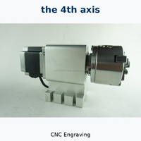 Kit CNC 4ème axe JLE CNC TECH avec moteur pas à pas NEMA23, mandrin à 3 mors de 100 mm et réducteur 50:1 pour fraiseuse
