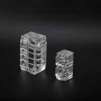 Composants microfluidiques en acrylique PMMA transparents non standard personnalisés Service d'usinage de précision CNC à 5 axes