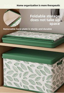 Faltbare Aufbewahrungsbox mit Deckel und Fächern, Flaschen- und Weinorganizer mit Großer Kapazität - Product Image 4