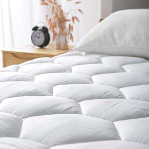 <span class=keywords><strong>Surmatelas</strong></span> en microfibre blanche en gros, poche profonde de 8 à 21 pouces, <span class=keywords><strong>ultra</strong></span> doux, matelassé, pour dortoir, maison et hôtel - Product Image 3
