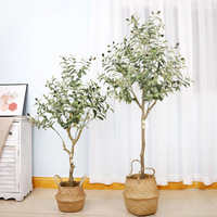 Arbres d'olivier artificiels en plastique vert en pot, simulation d'olivier décoratif, vente en gros Shangchu, plantes d'intérieur en vrac
