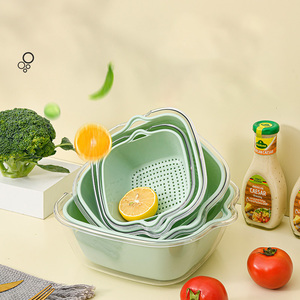Panier de rangement pour égouttage des fruits de cuisine à double couche bon marché <span class=keywords><strong>en</strong></span> gros <span class=keywords><strong>Passoire</strong></span> domestique pour légumes et fruits - Product Image 4