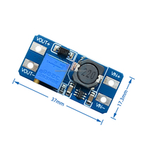 Modul Daya DC-DC Adjustable Input Tegangan Lebar 2/24V ke 5/9/12/28V, Papan Booster MT3608 2A Baru