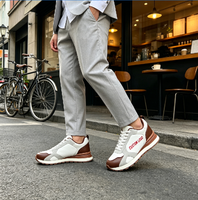 Chaussures de marche décontractées unisexes en cuir véritable, personnalisables OEM, à faible MOQ, marque privée, pour hommes – Grande Vente