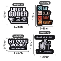 Badge en émail sur le thème des citations de programmeurs pour sac, chapeau, vêtement et ornement de style personnel