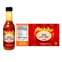 Autocollant d'emballage alimentaire en verre imprimé Bopp étanche personnalisé de pot de piment, étiquette en vinyle pour bouteille de Sauce piquante
