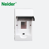 ND-MS 4 voies IP50 PC Transparent MCB Distribution Box Outdoor Terminal Distribution Box Fixé au mur