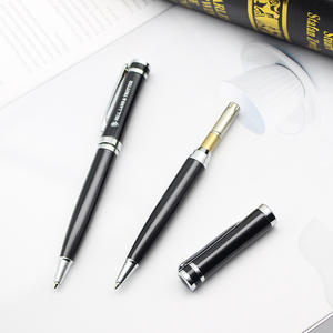 Özel Logo promosyon siyah Metal tükenmez kalem lüks iş hediye döndür Metal tükenmez kalem - Product Image 3