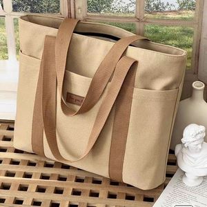 <span class=keywords><strong>Bolsa</strong></span> <span class=keywords><strong>de</strong></span> Lona Gruesa <span class=keywords><strong>de</strong></span> Diseño Original Estilo Japonés, Bolso <span class=keywords><strong>de</strong></span> Hombro Simple y Versátil para Estudiantes y Uso Diario - Product Image 1
