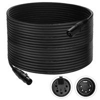 1 Câble de connexion DMX 5 cœurs de 15,2 m, 0,3 mm, XLR 5 broches, certifié IP, fabriqué en Chine pour l'éclairage de scène DJ, discothèque et événements