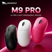 Ratón para Juegos SMAILWOLF M9/M9 Pro, Sensor PAW3311, 12000DPI, 1000Hz de Frecuencia de Sondeo, Tri-Modo, Luz RGB, 70g, Ratón Inalámbrico Ligero