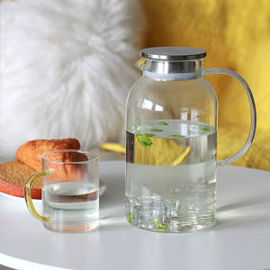 กาน้ำชาแก้วทนอุณหภูมิสูงทนต่ออุณหภูมิสูง, เหยือกแก้วสำหรับชงชาเย็น<span class=keywords><strong>ต้ม</strong></span>ชาตู้เย็น - Product Image 5