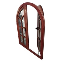 Ventanas de Media Luna con Diseño de Madera, Ventana de Aluminio Arqueada
