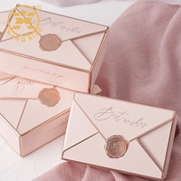 Enveloppe couleur chocolat pour mariage, Mini cadeau, enveloppe pour la mariée et le marié, Logo personnalisable, coffret pour bonbons de mariage, 50 pièces