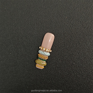 <span class=keywords><strong>Faux</strong></span> <span class=keywords><strong>ongles</strong></span> de style baroque à pression avec horloge 3D et pierre <span class=keywords><strong>turquoise</strong></span>, forme carrée longue pour événements - Product Image 6