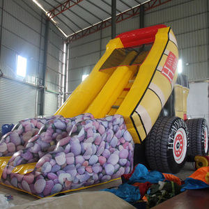 Tobogán inflable Monster Truck para fiestas infantiles al aire libre, alquiler comercial. - Product Image 1