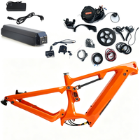 Rangka Sepeda Listrik Full Suspension Karbon Dengfu E22 Kompatibel Bafang Ultra M620 48V 52V Baterai Tersembunyi