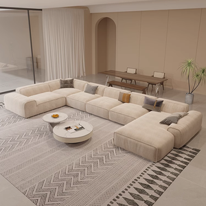 <span class=keywords><strong>Divano</strong></span> a U in Tessuto per Soggiorno IB040 con Schiuma ad <span class=keywords><strong>Alta</strong></span> Densità, Grandi Dimensioni e Funzione Estensibile, Comodo per l'Arredamento di Casa - Product Image 3