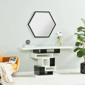 Modern living room furniture console corner dining table MDF table with mirror