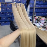 Lot de Cheveux Humains Bruts Lisses du Vietnam 100% Ombré Couleur 613 avec Closure 2x6 en Dentelle Birmane