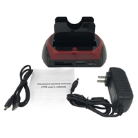Enclosure esterno a doppio slot per dischi rigidi IDE e SATA |   Hub USB 2.0 e lettore di schede |   Backup con un solo tocco |   PC Mac