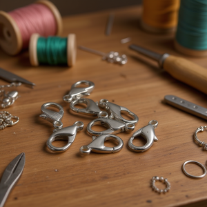 Chiusure a moschettone ILAN da 18 mm, placcate argento, accessori per gioielli, 8 pezzi - Product Image 2