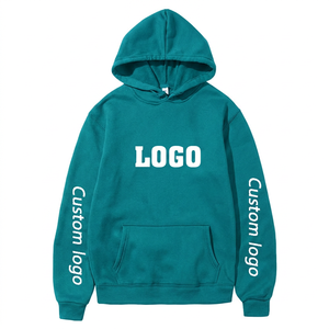 Sweat à capuche personnalisé pour homme avec logo, poche kangourou, broderie, imprimé à carreaux, tissu polaire 360g, multicolores, vêtements décontractés d'hiver - Product Image 5
