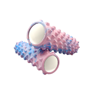 Rodillo de masaje EVA de PVC compacto con punta flotante suave de 18 pulgadas para aliviar el dolor de espalda, rodillos de espuma de Yoga de camuflaje rosa y naranja - Product Image 3