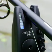 Alarme de pêche sans fil Hirisi F15 avec indicateur lumineux LED, volume et sensibilité réglables, haut-parleur