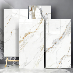 Azulejo de Cerámica con Efecto Mármol Glaseado, Venta al por Mayor de Fábrica de Guangdong, Azulejo de Mármol Blanco con Vetas Doradas <span class=keywords><strong>para</strong></span> Paredes y Pisos Interiores - Product Image 4