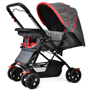 Voitures pour bébés. Poussette de voyage légère pour bébé, poussette pliable en acier rose avec poignée réversible - Product Image 4