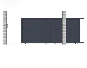 Puerta Principal Retráctil Eléctrica <span class=keywords><strong>de</strong></span> <span class=keywords><strong>Aluminio</strong></span> a <span class=keywords><strong>Precio</strong></span> Económico, Diseño Moderno para Casa, Puerta Corredera Automática para Entrada <span class=keywords><strong>de</strong></span> Vehículos - Product Image 6