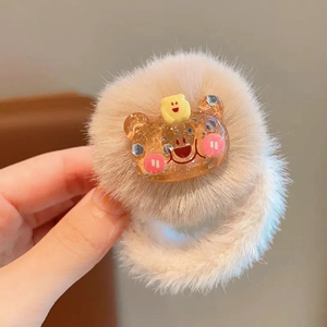 2026 New Soft Cute Design little rabbit bear Hair Tie <b>Sweet</b> Cartoon Style Girl's Hair Ties Fashionable Headwear Wholesale - Product Image 6