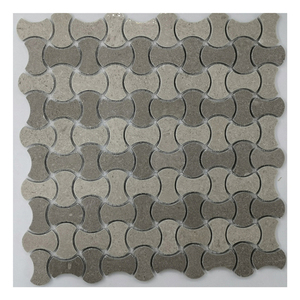 Gạch Khảm Đá Màu Xám ZF Gạch Đá Cẩm Thạch Khảm Nghệ Thuật Cho Tường - Product Image 1