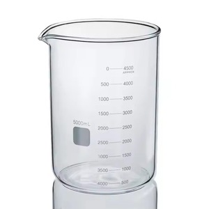 Bécher en verre de 5000 ml à prix de gros du fabricant, tasse graduée en borosilicate, outil de mesure de laboratoire - Product Image 1