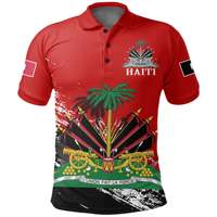 Nouveau t-shirt pour hommes Polo col imprimé à la demande Haïti hommes partout impression Polo à manches courtes luxe mode vêtements hommes