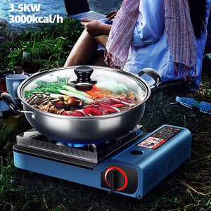 Réchaud à <span class=keywords><strong>gaz</strong></span> portable de camping en plein air, haute puissance, résistant au vent, cuisinière de terrain, 1,54 kg, léger - Product Image 4