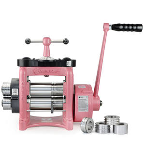 Laminoir à bijoux et fils Durston Agile Elite C140 Édition Rose Limitée 140mm 5:1 avec engrenage pour la formage de feuilles et de fils - Product Image 1