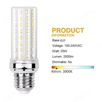 110v 220v 12W 16W 20W 24W 40W LED ampoule de maïs E27 E14 éclairage domestique chaud blanc élevé